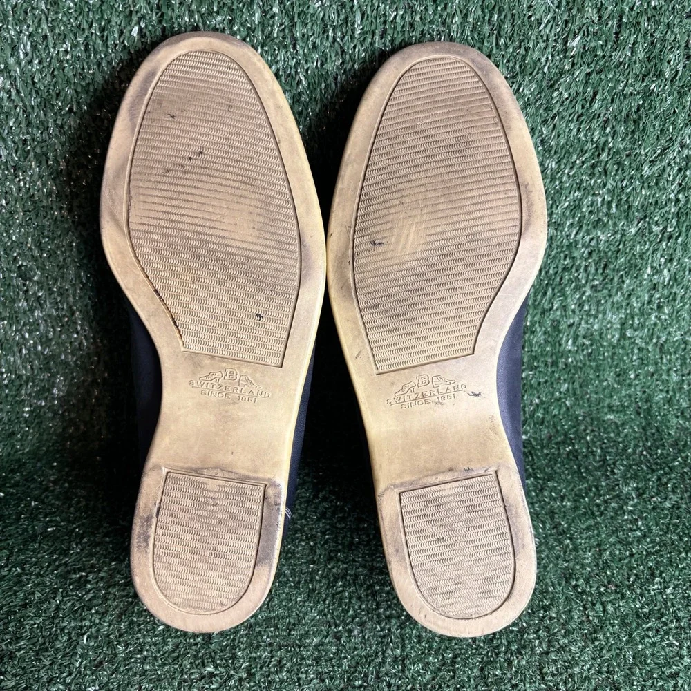 Bally Webb Tassel Loafers Leather Contrast Sole Preppy Slip On Shoes Blue Men 9D